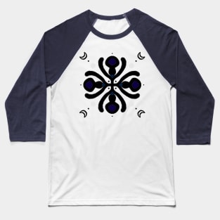 Moon Goddess Mandala Baseball T-Shirt